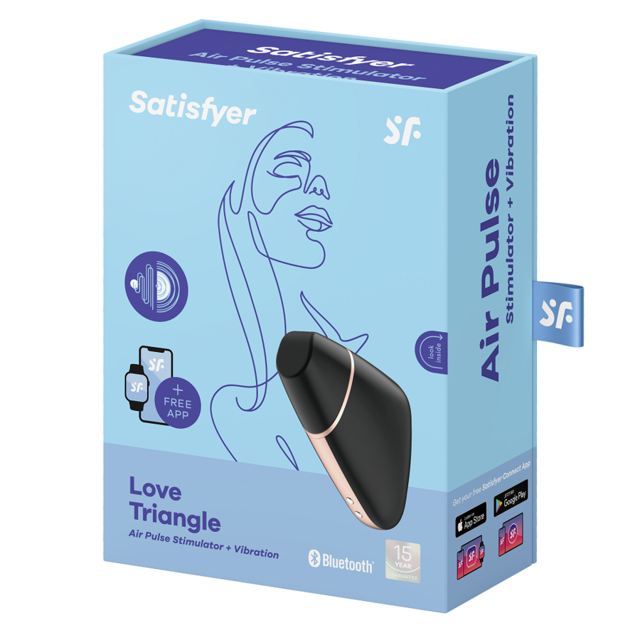 SATISFYER LOVE TRIANGLE ESTIMULADOR Y VIBRADOR - BLANCO - Sensualia