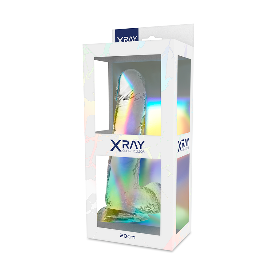 X RAY - BITE TRANSPARENTE AVEC BOULES 20 CM -O- 4.5 CM X RAY
