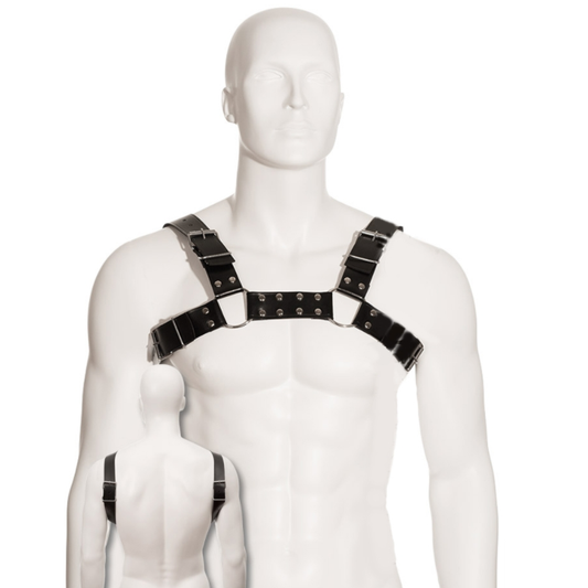 LEATHER BODY - HARNAIS BULL CHIEN NOIR - Sensualia