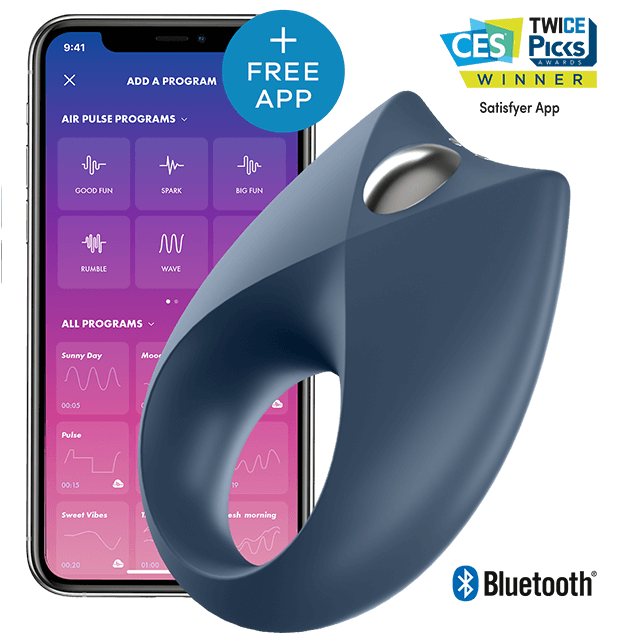 SATISFYER - APPLICATION PUISSANTE DE VIBRATEUR UN ANNEAU ROYAL SATISFYER CONNECT