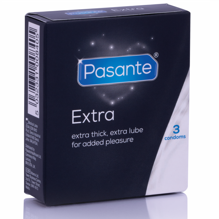 PASANTE - PRÉSERVATIF EXTRA EXTRA ÉPAIS PAR 3 UNITÉS - Sensualia