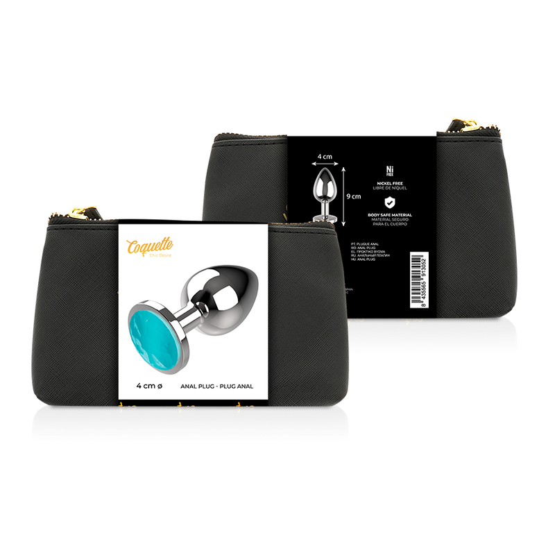 COQUETTE CHIC DESIRE - PLUG ANAL METAL COULEUR BLEU TAILLE L 4 X 9 CM COQUETTE TOYS