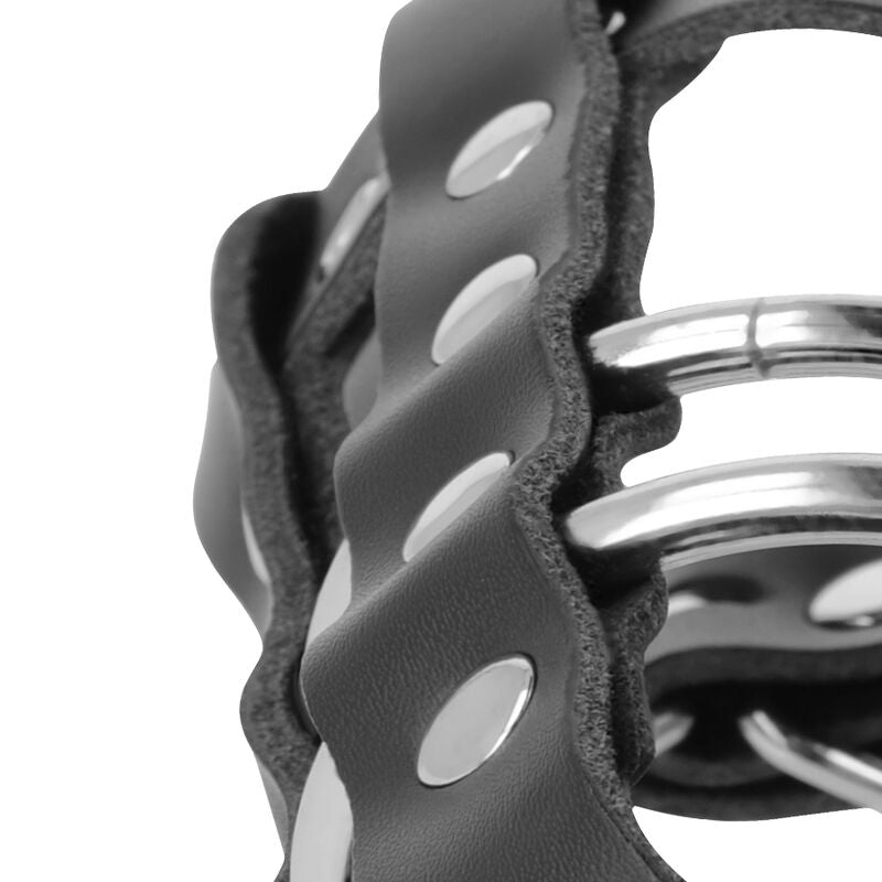 DARKNESS - CAGE DE CHASTETÉ EN CUIR AVEC SERRURE - Sensualia