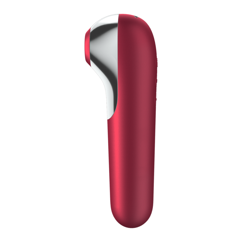 SATISFYER - VIBRATEUR ET ASPIRATION DUAL LOVE AVEC AIR PULSÉ ROUGE - Sensualia