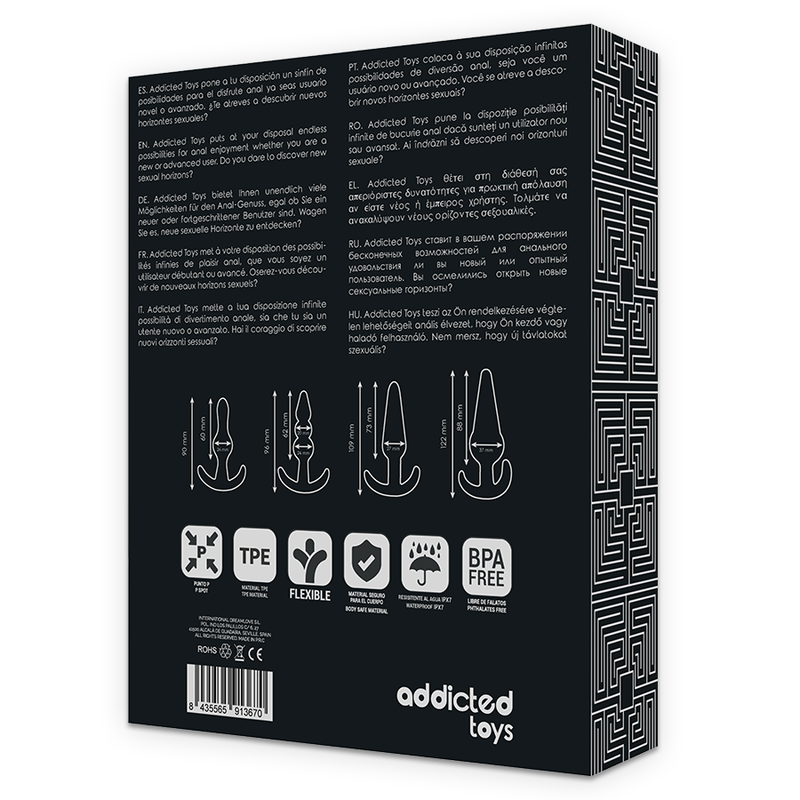 ADDICTED TOYS - ENSEMBLE 4 BOUCHONS ANAL - Sensualia