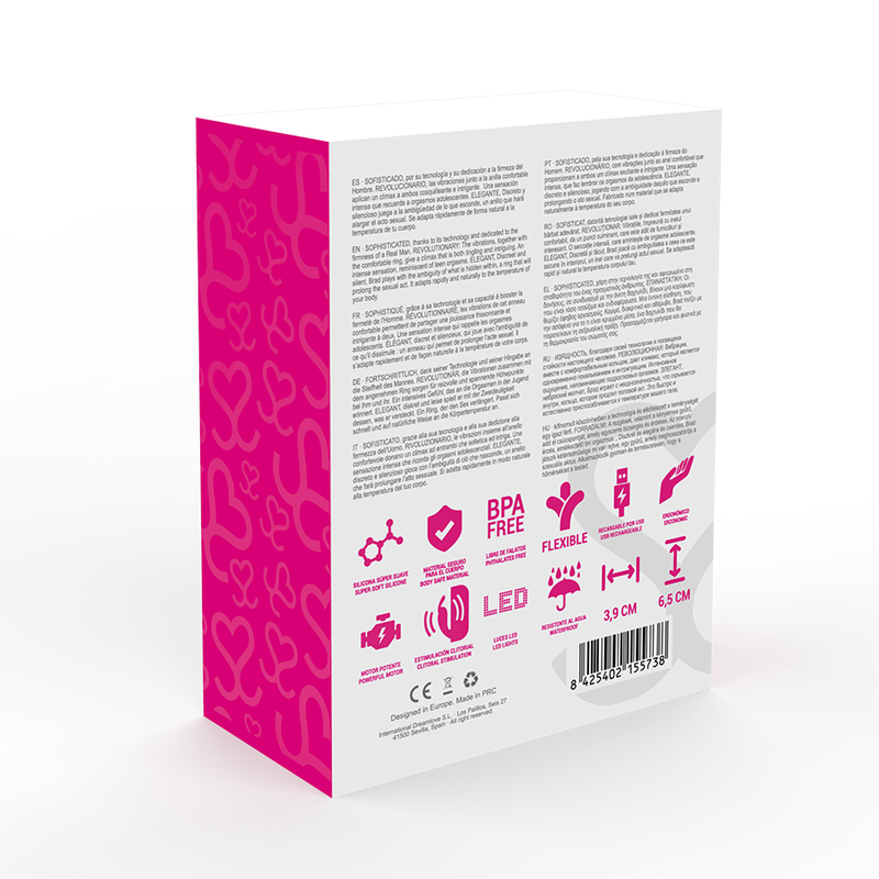 MORESSA - BRAD PREMIUM SILICONE RECHARGEABLE ROSE - Sensualia