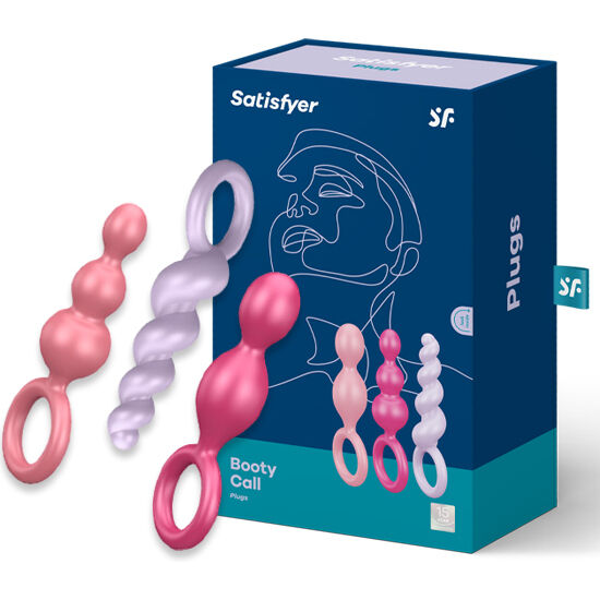 SATISFYER - JEU DE BOUCHONS ANAL 3 PCS TRICOLORE - Sensualia