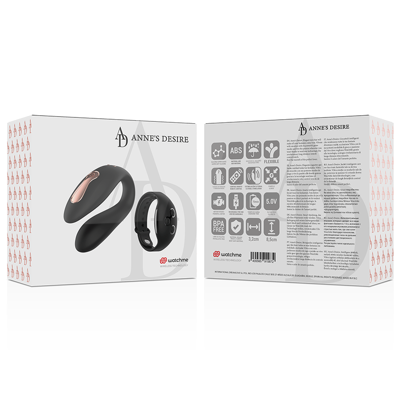 ANNE'S DESIRE - DUAL PLEASURE TECNOLOG A WATCHME NOIR - Sensualia