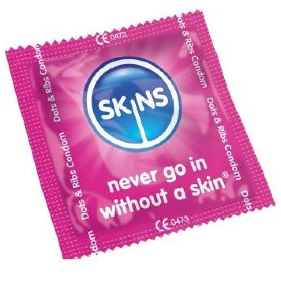 SKINS - PRÉSERVATIFS POINTS & BANDES SAC 500 UNITÉS - Sensualia
