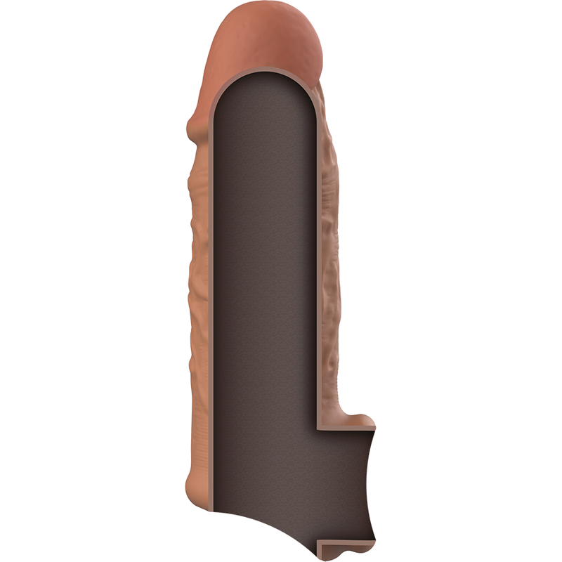 VIRILXL - EXTENSION DE PÉNIS EN SILICONE LIQUIDE V7 MARRON - Sensualia