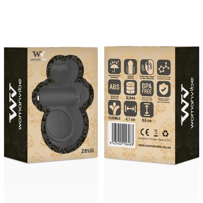 WOMANVIBE - ANNEAU VIBRATEUR EN SILICONE VIBE ZEUS - Sensualia
