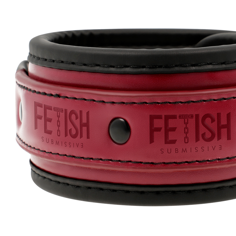 FETISH SUBMISSIVE DARK ROOM - MENOTTES DE CHEVILLE EN CUIR VÉGAN AVEC DOUBLURE EN NÉOPRÈNE FETISH SUBMISSIVE DARK ROOM