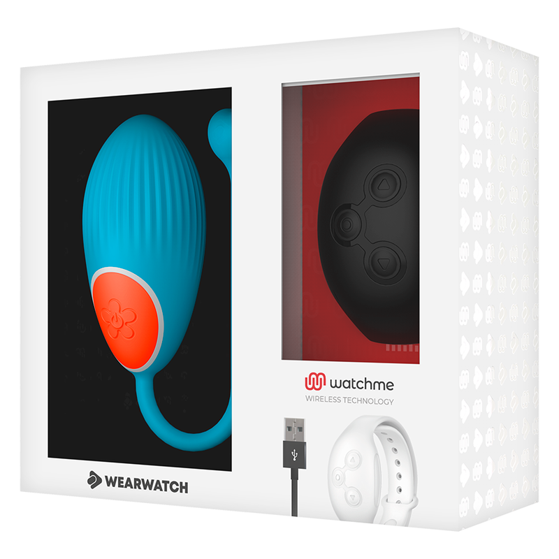 WEARWATCH - TÉLÉCOMMANDE WATCHME TECHNOLOGIE BLEU OEUF / JET - Sensualia