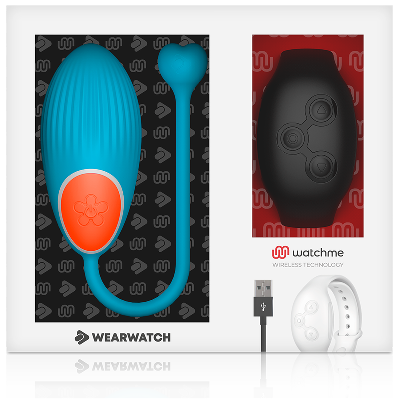WEARWATCH - TÉLÉCOMMANDE WATCHME TECHNOLOGIE BLEU OEUF / JET - Sensualia