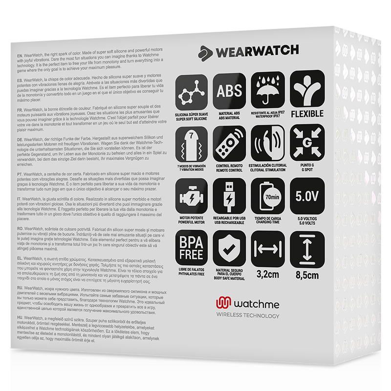 WEARWATCH - WATCHME VIBRATEUR DOUBLE TECHNOLOGIE INDIGO / JET - Sensualia