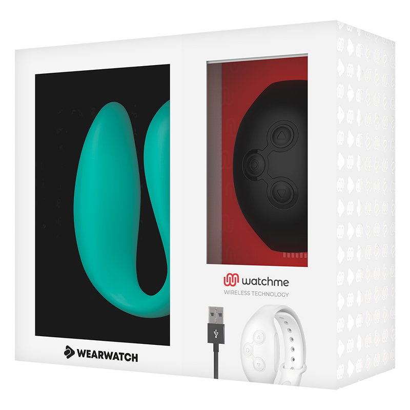 WEARWATCH - VIBRATEUR DOUBLE TECHNOLOGIE WATCHME AIGUE-MARINE / JET - Sensualia
