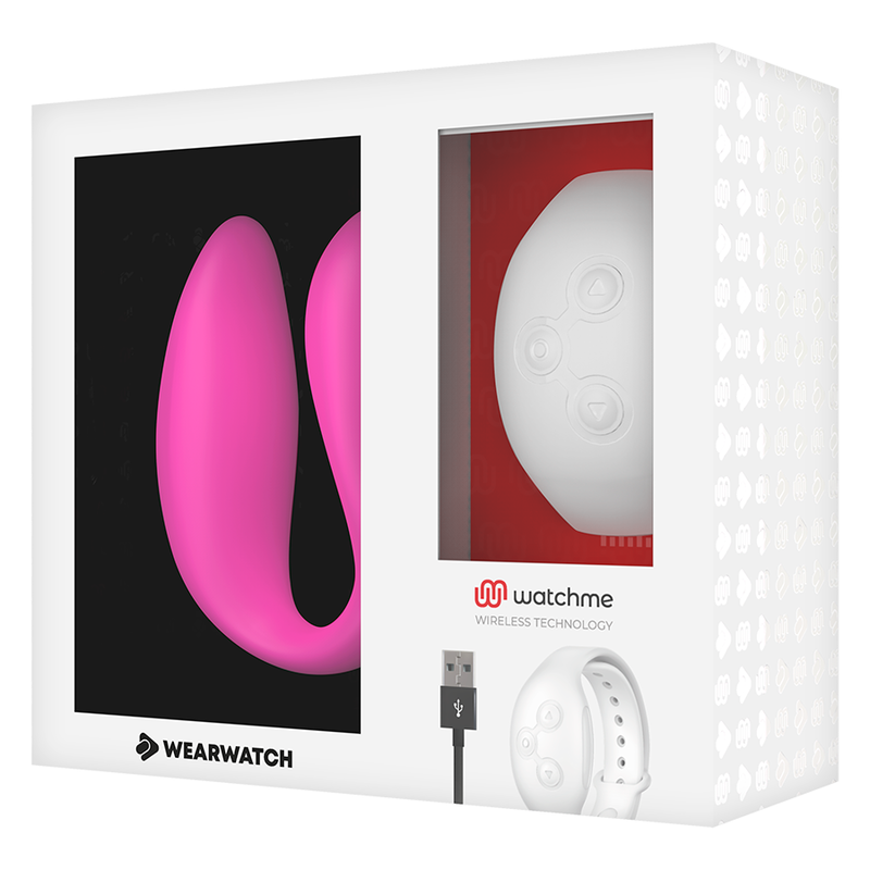 WEARWATCH - WATCHME VIBRATEUR DOUBLE TECHNOLOGIE FUCHSIA / NEIGE - Sensualia