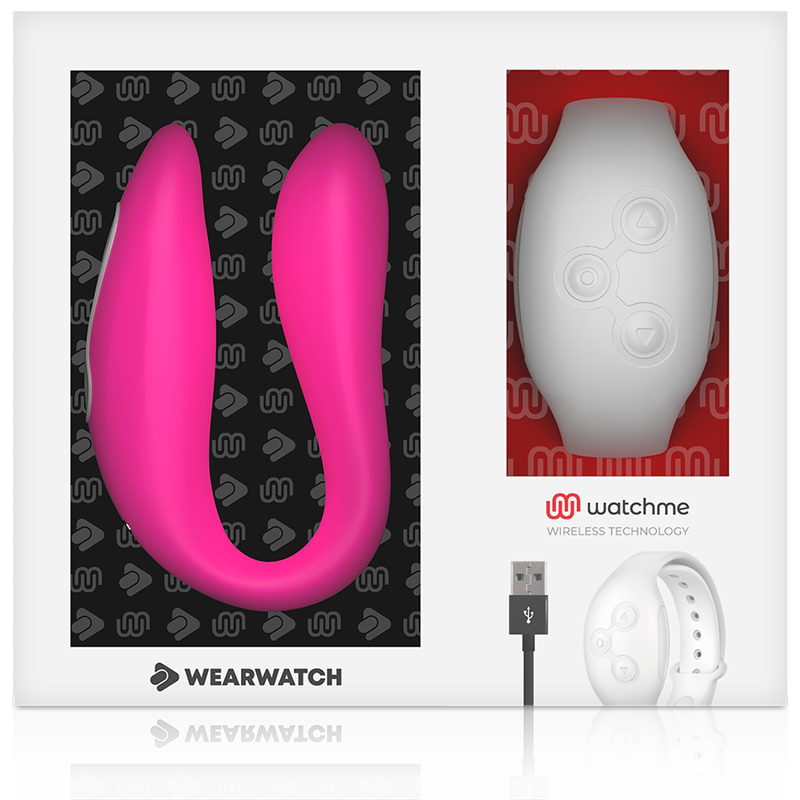 WEARWATCH - WATCHME VIBRATEUR DOUBLE TECHNOLOGIE FUCHSIA / NEIGE - Sensualia