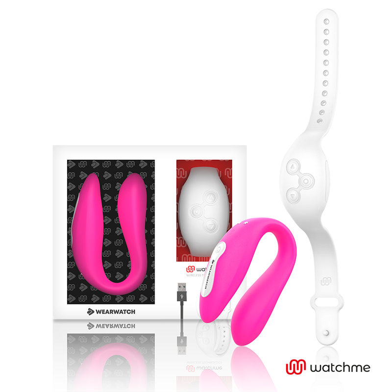 WEARWATCH - WATCHME VIBRATEUR DOUBLE TECHNOLOGIE FUCHSIA / NEIGE - Sensualia