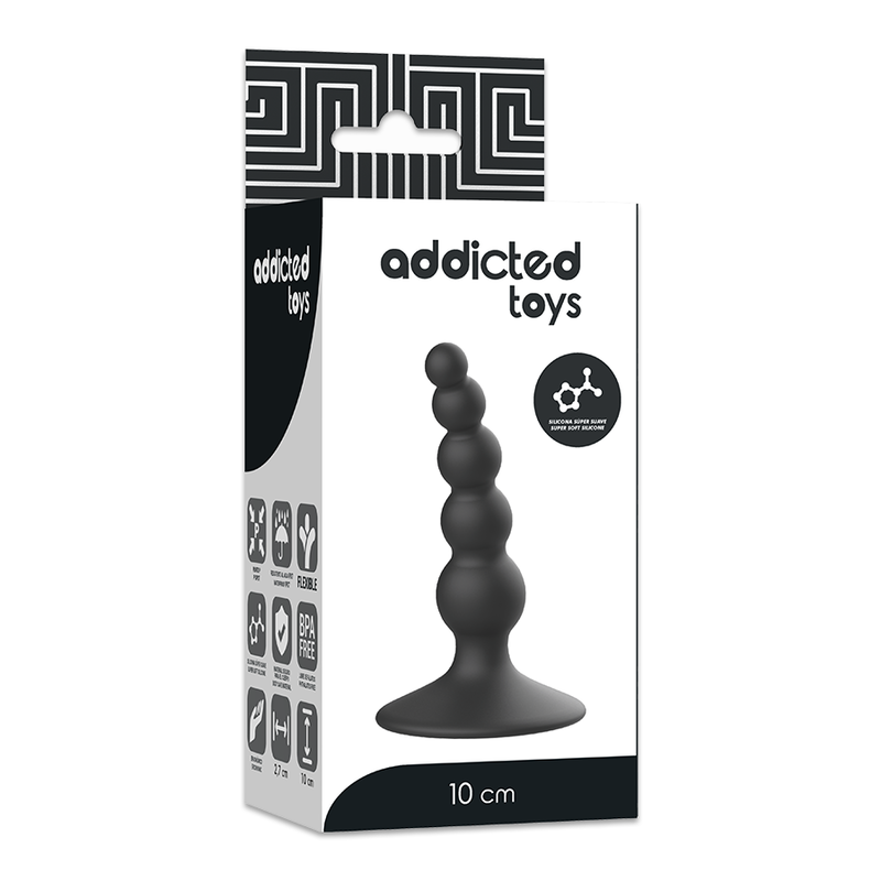 ADDICTED TOYS - PLUG SEXUEL ANAL 10 CM NOIR - Sensualia
