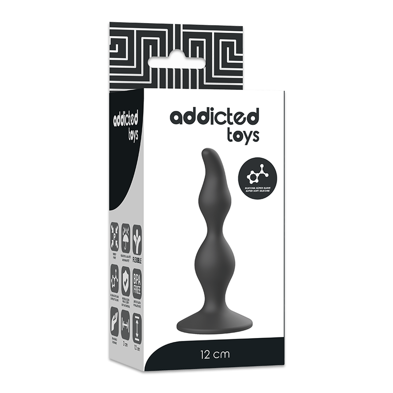 ADDICTED TOYS - PLUG SEXUEL ANAL 12 CM NOIR - Sensualia