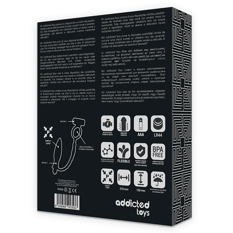 ADDICTED TOYS - PLUG ANAL AVEC ANNEAU VIBRANT - Sensualia