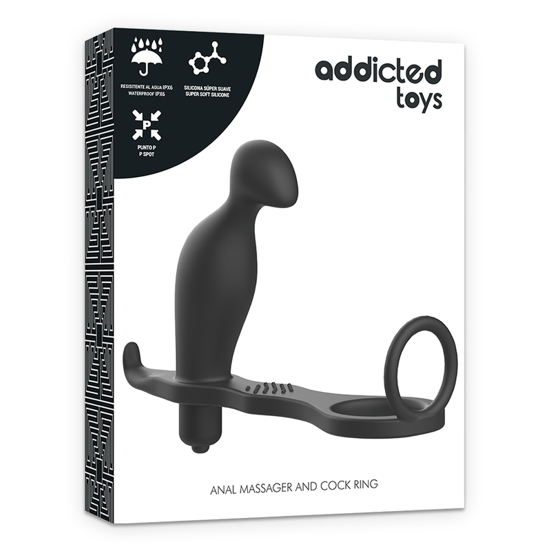 ADDICTED TOYS - PLUG ANAL AVEC ANNEAU EN SILICONE NOIR 12 CM - Sensualia