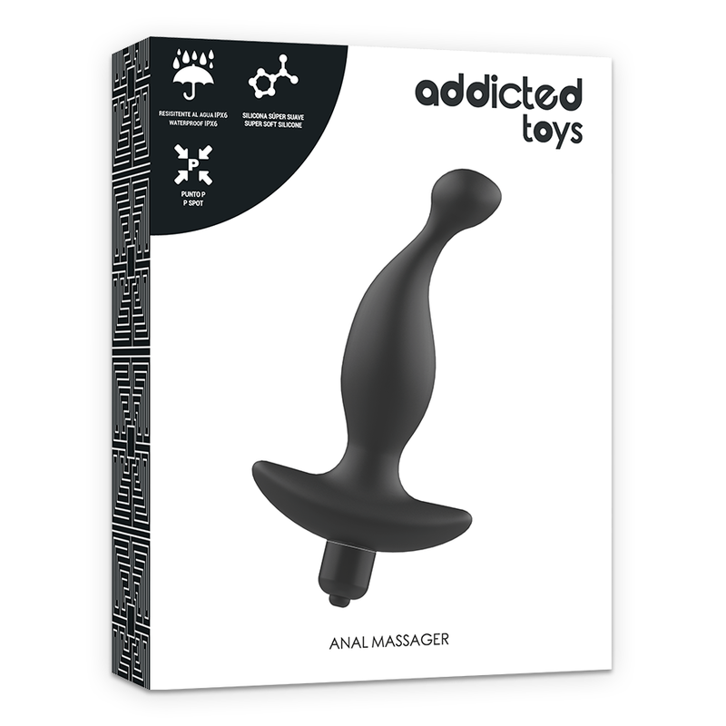 ADDICTED TOYS - MASSEUR ANAL AVEC VIBRATION NOIRE MODÈLE 1 - Sensualia