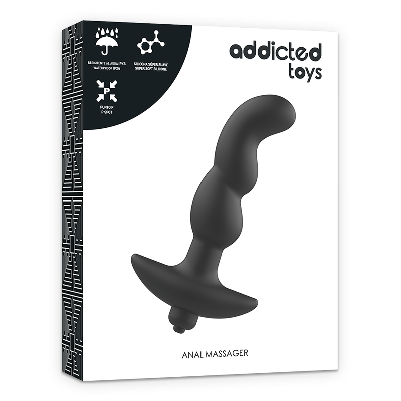 ADDICTED TOYS - MASSEUR ANAL AVEC VIBRATION NOIRE MODÈLE 2 - Sensualia