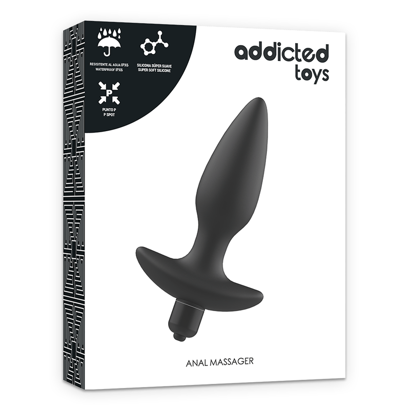 ADDICTED TOYS - MASSAGER PLUG ANAL AVEC VIBRATION NOIR - Sensualia