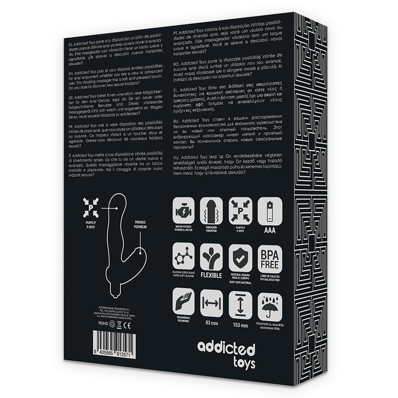 ADDICTED TOYS - STIMULATEUR ANAL DE PROSTATE EN SILICONE P-SPOT VIBE - Sensualia