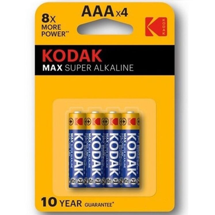KODAK - PILES KODAK MAX SUPER ALCALINE AAA LR03 * 4 - Sensualia