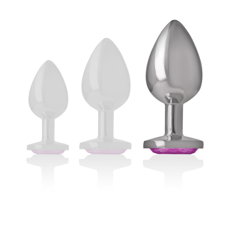 INTENSE - PLUG ANAL EN MÉTAL ALUMINIUM COEUR ROSE TAILLE L - Sensualia