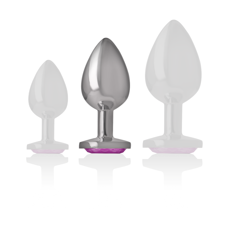INTENSE - PLUG ANAL EN MÉTAL ALUMINIUM COEUR ROSE TAILLE M - Sensualia