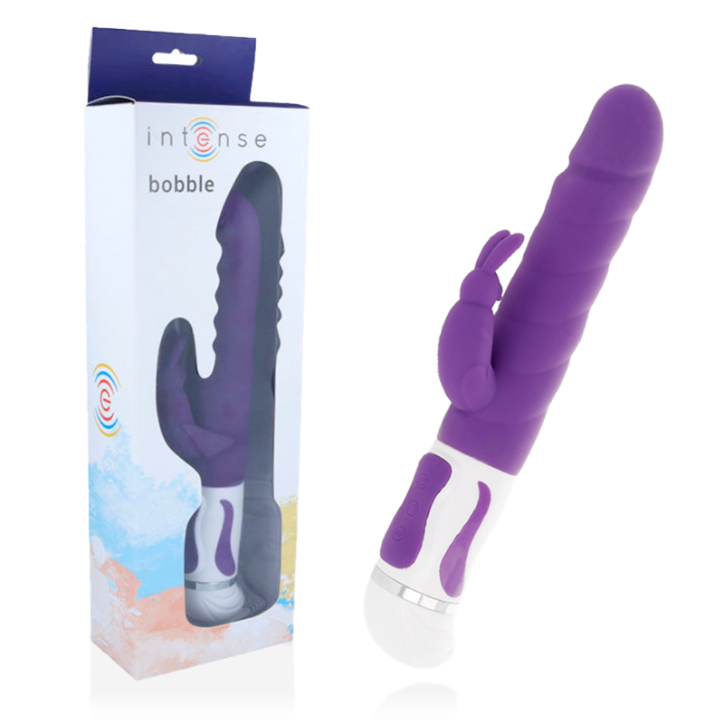 INTENSE - VIBRATEUR BOBBLE ROTATEUR SILICONE LILAS - Sensualia