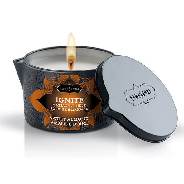 KAMASUTRA - BOUGIE DE MASSAGE AUX AMANDES MÉDITERRANÉENNES 170GR - Sensualia