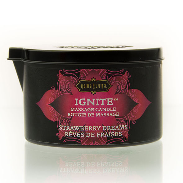 KAMASUTRA - BOUGIE DE MASSAGE FRAISE RÊVES 170 GR - Sensualia