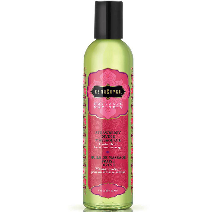 KAMASUTRA - HUILE DE MASSAGE DIVINE FRAISE NATURALS 236ML - Sensualia