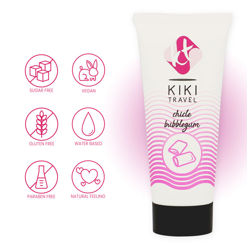 KIKÍ TRAVEL - LUBRIFIANT GOMME FRAISE 50 ML - Sensualia