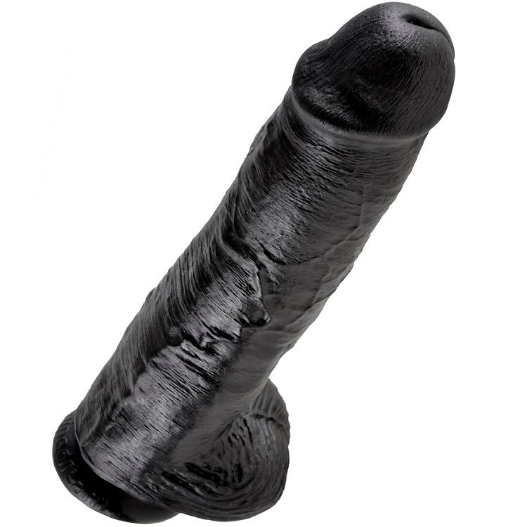 KING COCK - 11 GODE NOIR AVEC BOULES 28 CM - Sensualia
