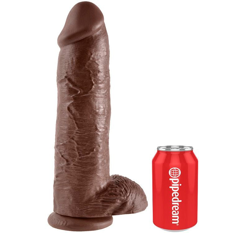 KING COCK - 12 GODE MARRON AVEC BOULES 30.48 CM - Sensualia