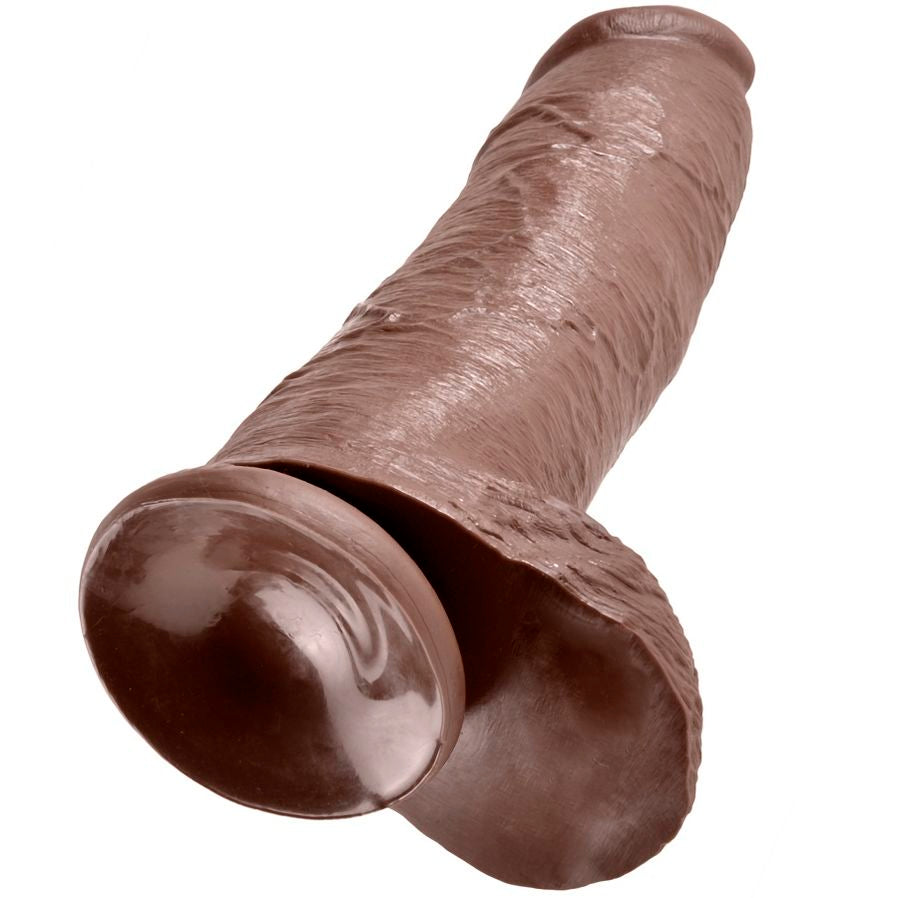 KING COCK - 12 GODE MARRON AVEC BOULES 30.48 CM - Sensualia