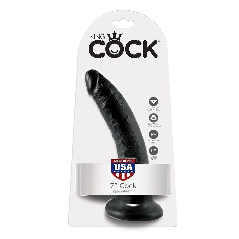 KING COCK - 7 GODE NOIR 17.8 CM - Sensualia