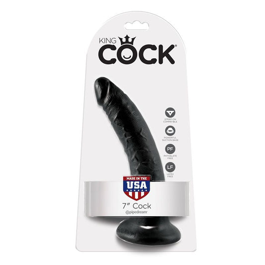 KING COCK - 7 GODE NOIR 17.8 CM - Sensualia