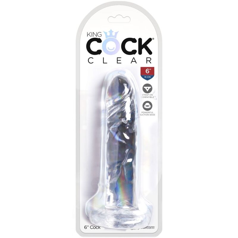 KING COCK - CLEAR PÉNIS RÉALISTE 15.5 CM TRANSPARENT - Sensualia