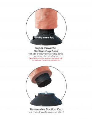 KING COCK - GODE VIBRATEUR 20.32 CM NATUREL - Sensualia