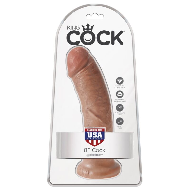 KING COCK - PÉNIS RÉALISTE 19.5 CM CARAMEL - Sensualia