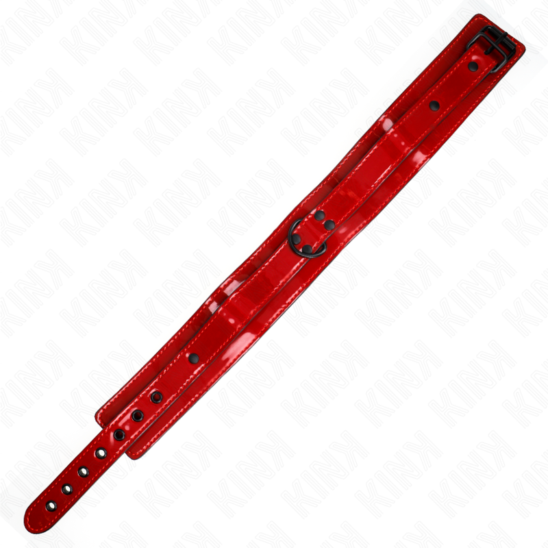 KINK - COLLIER AJUSTABLE ROUGE VIN 37,5-49,5 CM X 5 CM - Sensualia