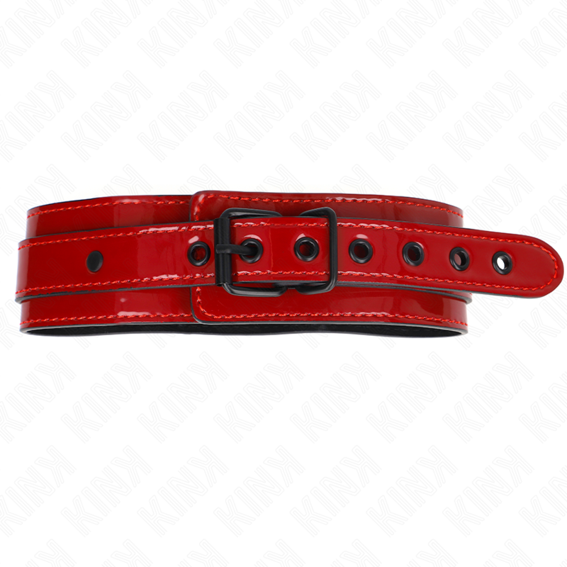 KINK - COLLIER AJUSTABLE ROUGE VIN 37,5-49,5 CM X 5 CM - Sensualia