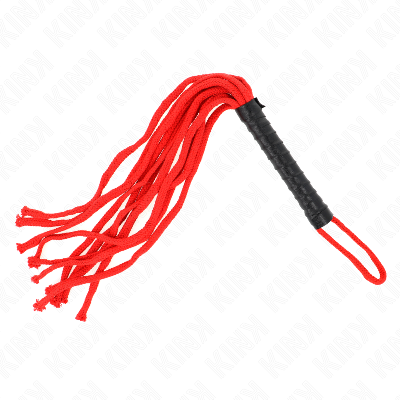 KINK - FOUET CORDE ROJO 56 CM - Sensualia